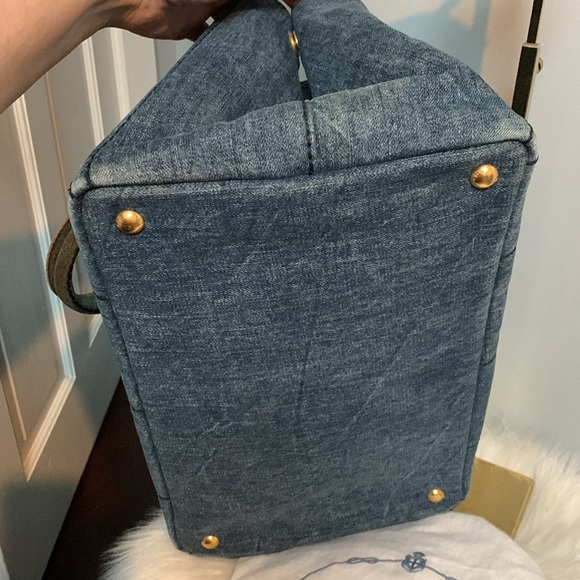 Authentic Prada Canapa denim tote bag with dustbag. - Picture 12 of 17
